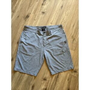 Travis Mathew Rock The Boat Palm Tree Blue Striped Golf Shorts Size 38